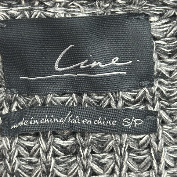 Line. Marled Grey Shawl Collar Open Front Cardigan Sweater - Picture 5 of 6